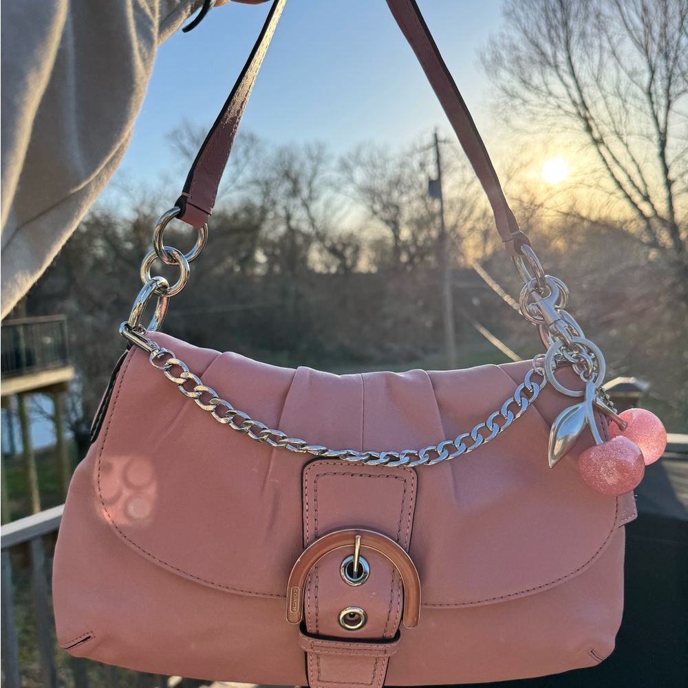 Y2K Pink Coach Leather Soho